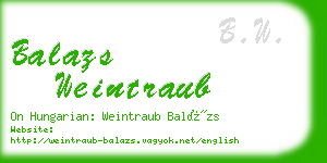 balazs weintraub business card